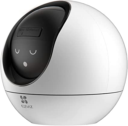 EZVIZ Camara modelo C6, 2K, 256GB SD, (1920 x 1080p), 4mm, detector de movimiento, IR 10mts, charla bidireccional, WIFI 2,4/5 GHZ, compatible con Alexa Google Home